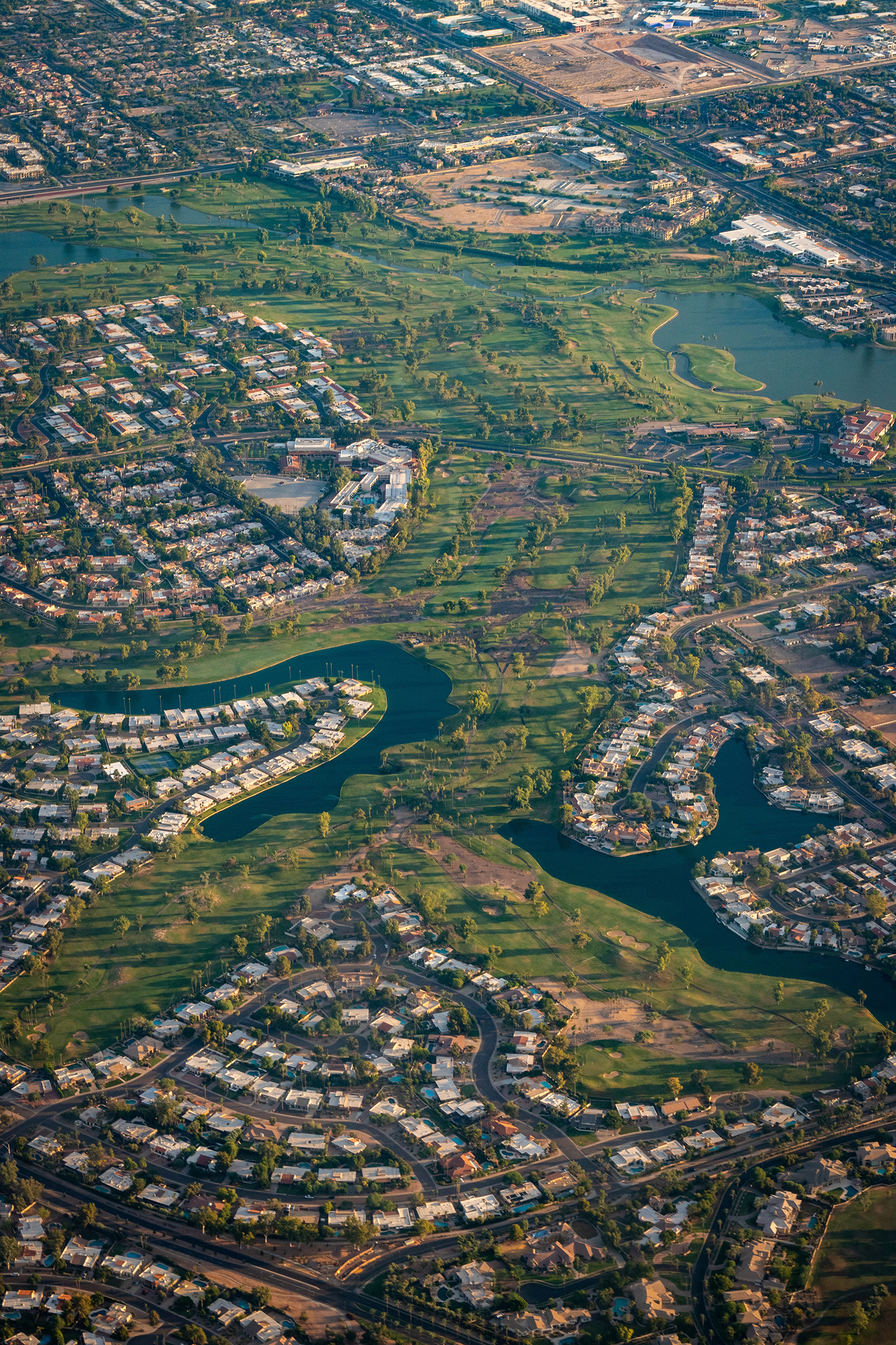 Aerial shot of Arizona Golf course