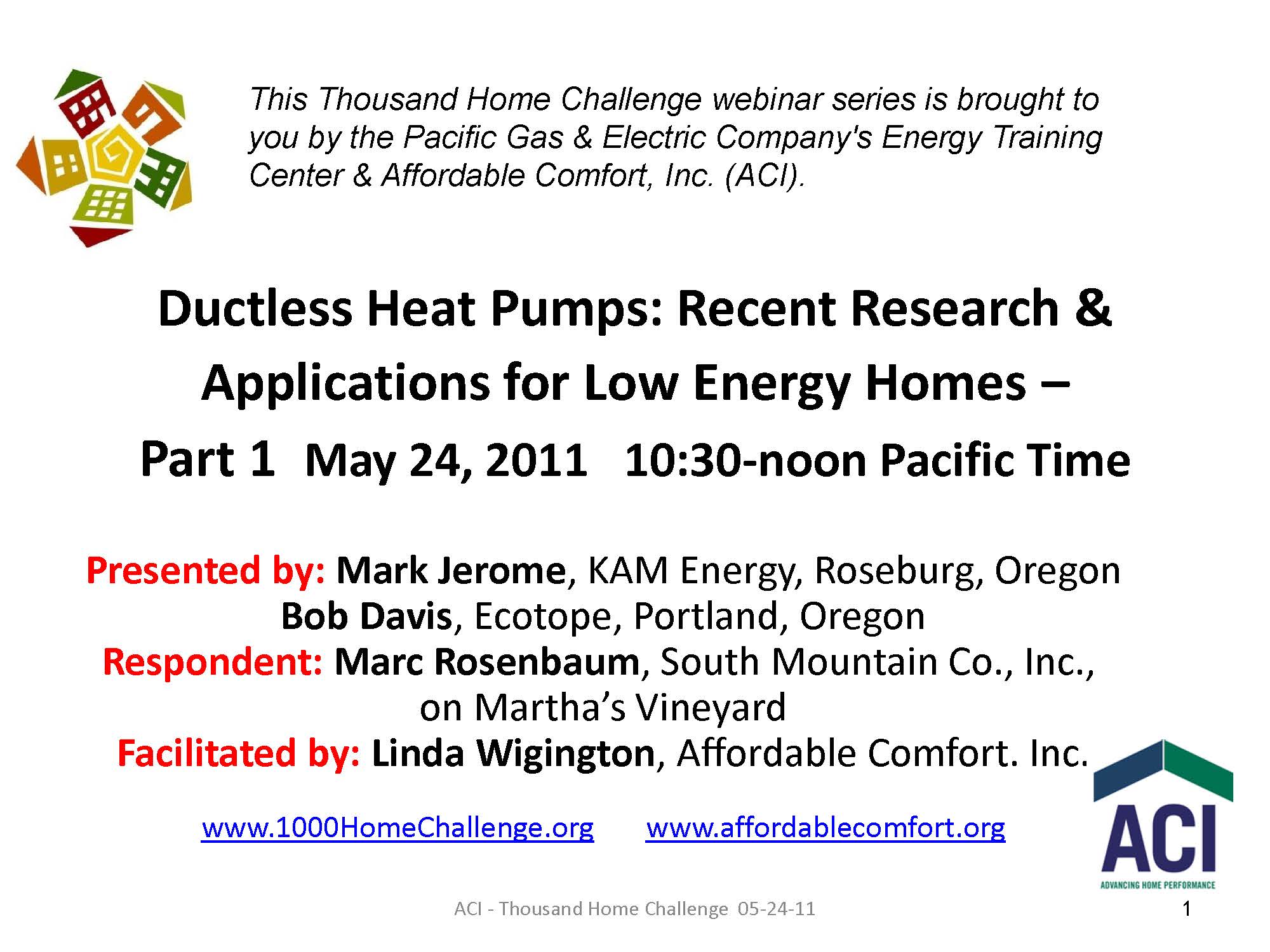 Ductless Heat Pumps Title Slide